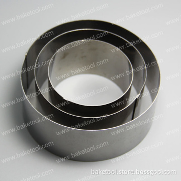 3pcs Round Shape Metal Cookie Cutters Set Stainless Steel Cookie Cutter Set
